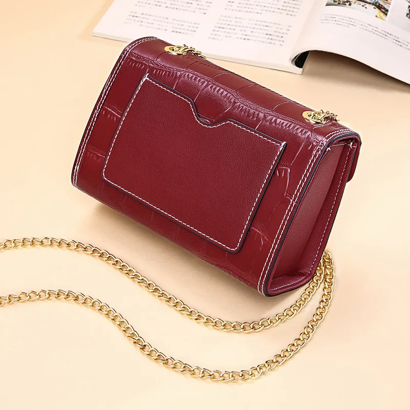 bag womens bag new 2021 cut leather messenger bag womens fashion bag joker ins chain mini shoulder bag free global shipping