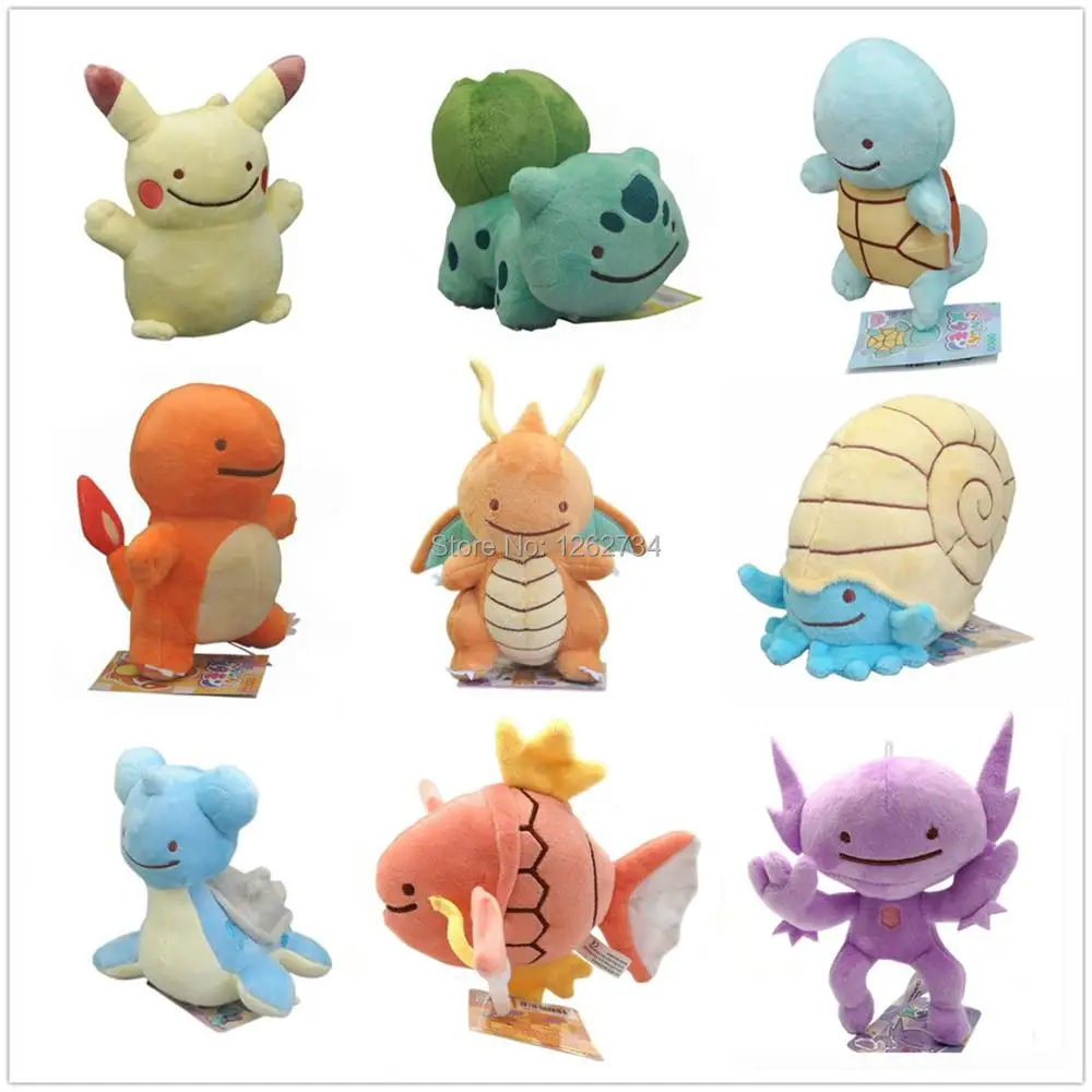 10/лот Ditto Metamon Squirtle снорлакс Пикачу Eevee Espeon Flareon Jolteon Sylveon плюшевый умбреон Фигурки игрушки в розницу