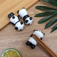 creative chinese ceramic chopstick holder cute panda chopstick tableware holder ornament cartoon home daily necessities