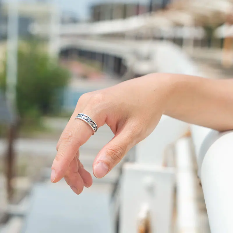 Мужские и женские кольца из серебра 925 пробы с перьями глаз Хора|Кольца| |