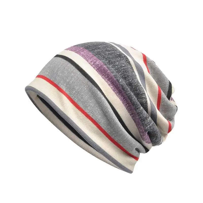 

Women's hats Spring autumn stripes comfortable dual use peaked cap bucket hat beanie cap Bonnet chapeau Panama Hats for women