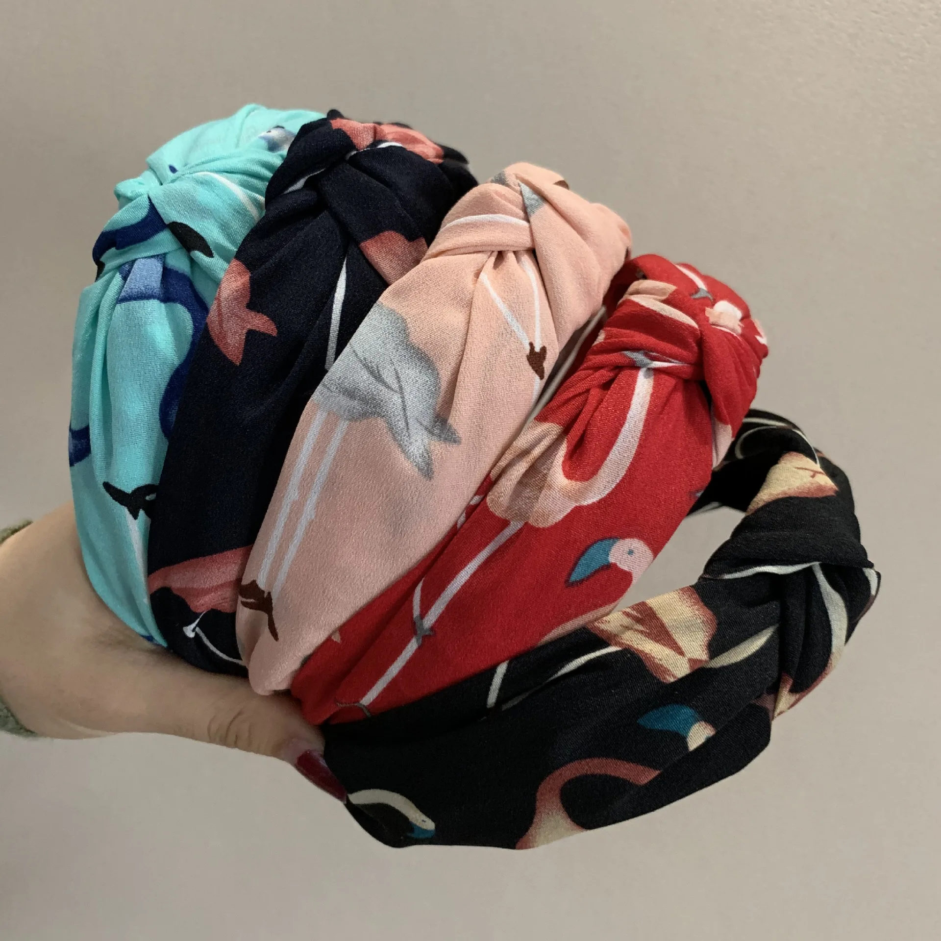 Новинка женская модная шифоновая повязка на голову с принтом аксессуары для