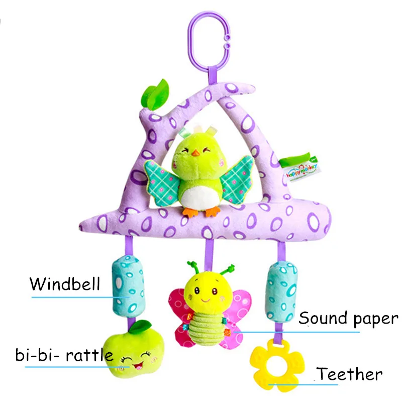 Симпатичные Детские игрушки для новорожденных подвесные игрушки для кровати грызунки-погремушки для детей плюшевый мобильный на кровать м... от AliExpress WW