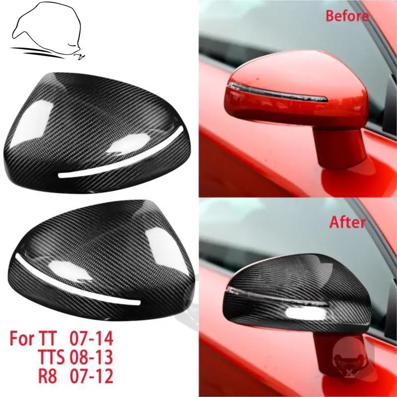

Чехол для зеркала заднего вида Audi TT 2007-2014/TTS 2008-2013/R8 2007-2012 из натурального углеродного волокна