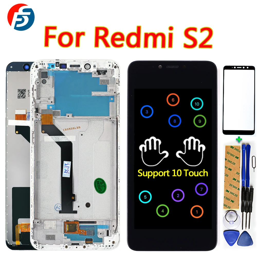 Fansu 100% протестированный 5 0 дюймов для Xiaomi Redmi S2 ЖК дисплей дигитайзер сборка рамка