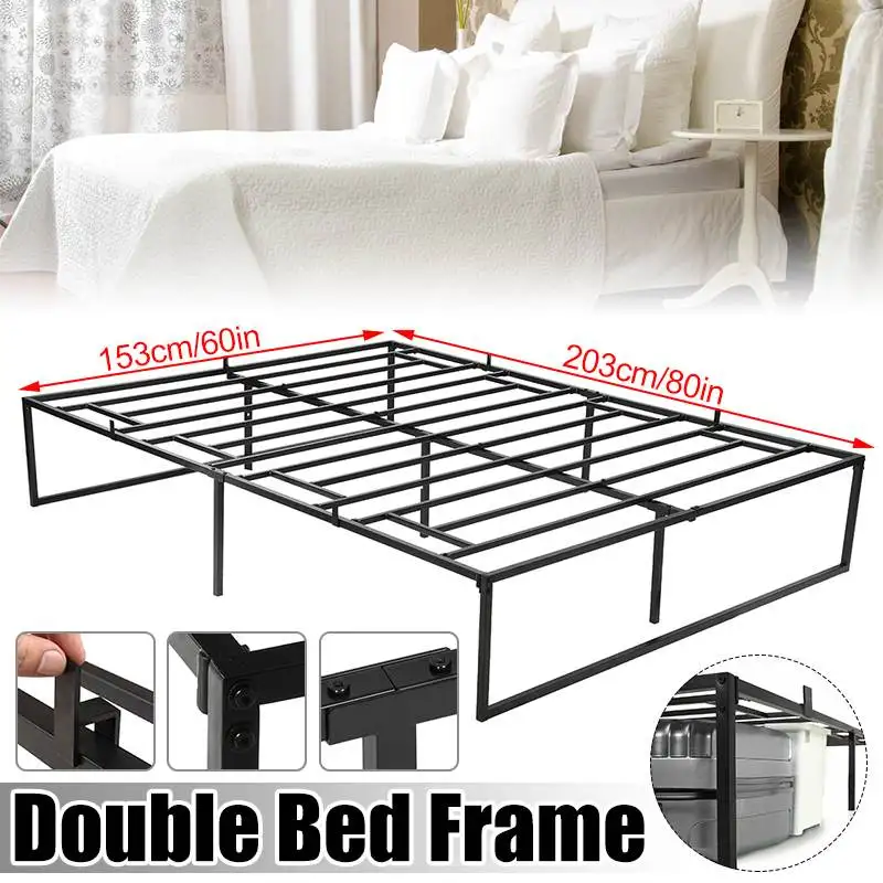 

14 Inch Foldable Bed Modern Style Home Household Adult Double Person Bed Modern Double Iron Simple Frame Twin Folding Bed