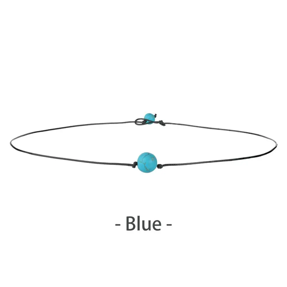 Цепочка с подвеской из черной кожи простой кулон жемчугом ожерелье натурального