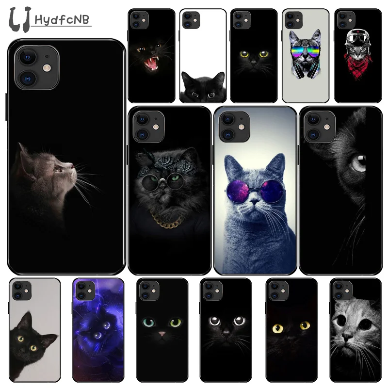 LJHYDFCNB Черный кот глаз крутой ТПУ Мягкий силиконовый чехол для телефона iPhone 11 pro XS
