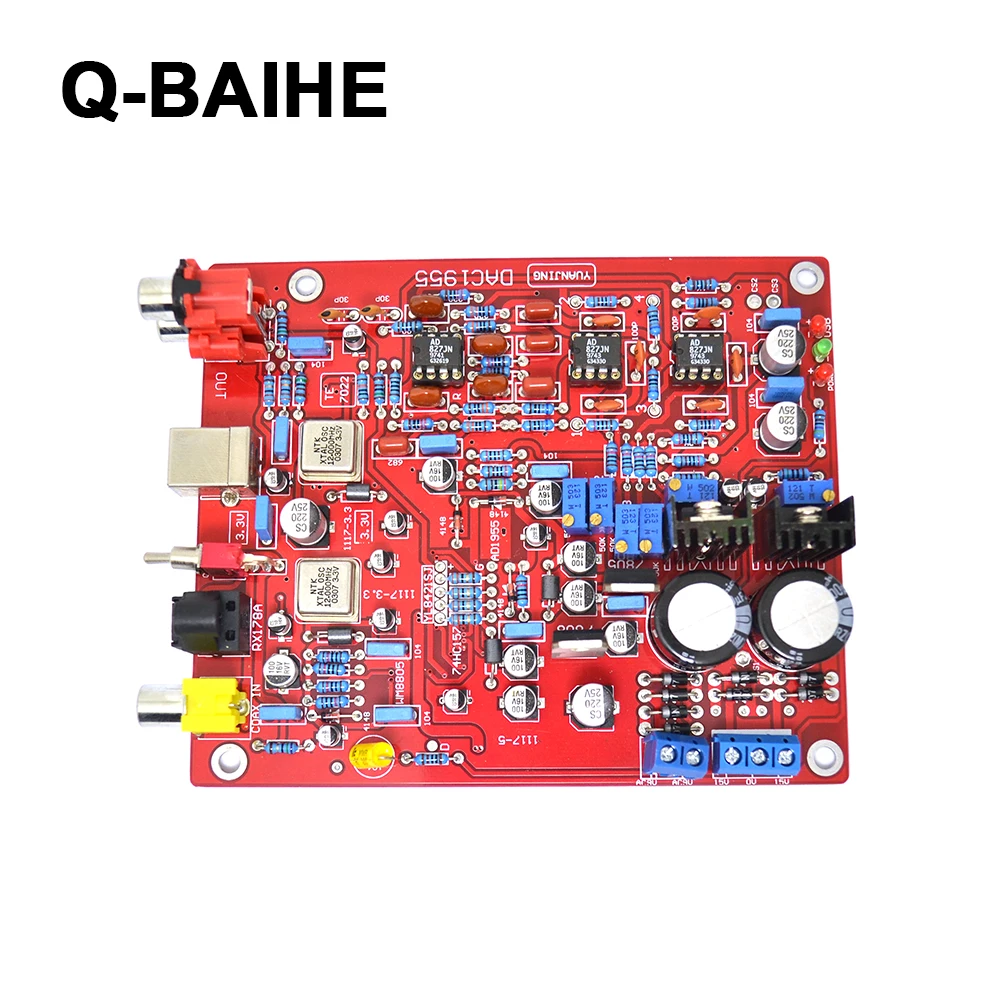 YJ-1 WM8805 + AD1955 PCM2706 коаксиальный волоконно-оптический USB DAC плата обновленная версия