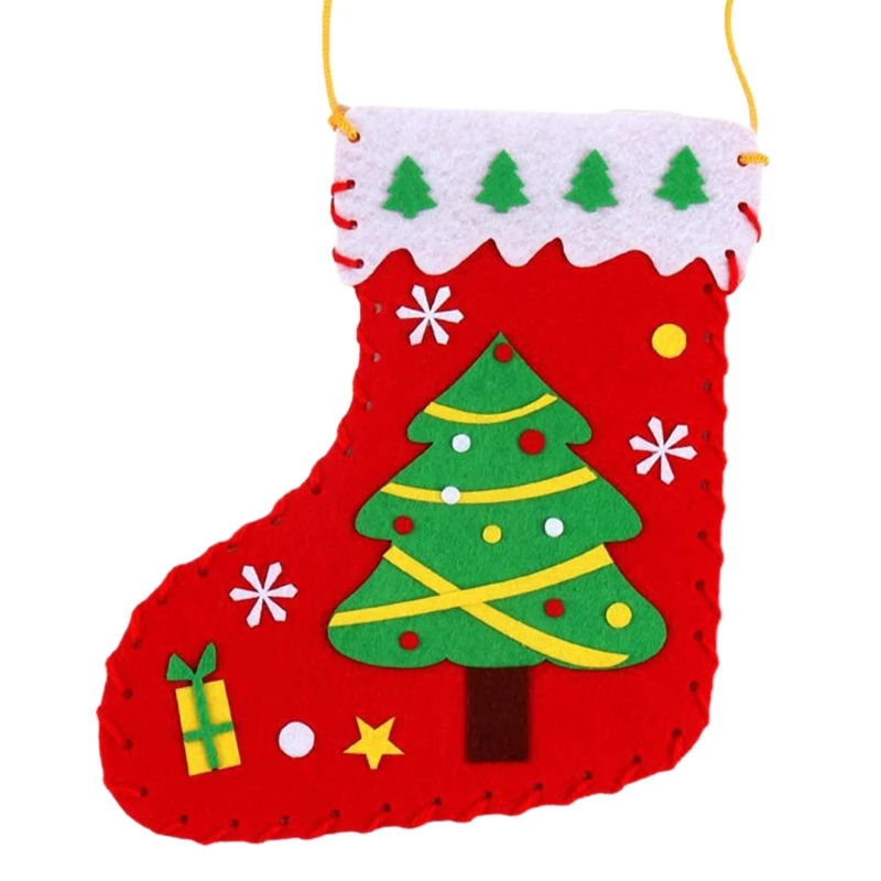 

Christmas children's handmade socks Christmas decorations children's educational gifts decorations DIY supplies