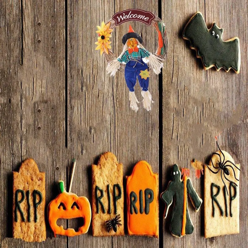 1 шт. большой декоративный реквизит на Хэллоуин венок чучело кулон ведьма кольцо