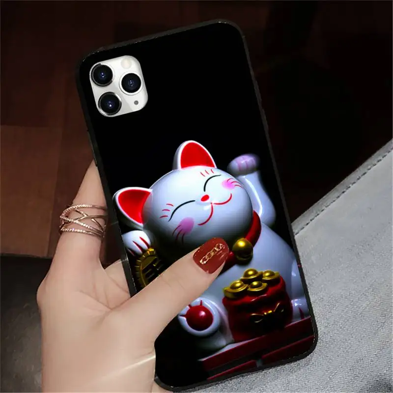 

Beckoning cat japanese style cover Phone Case for iPhone 11 12 pro XS MAX 8 7 6 6S Plus X 5S SE 2020 XR