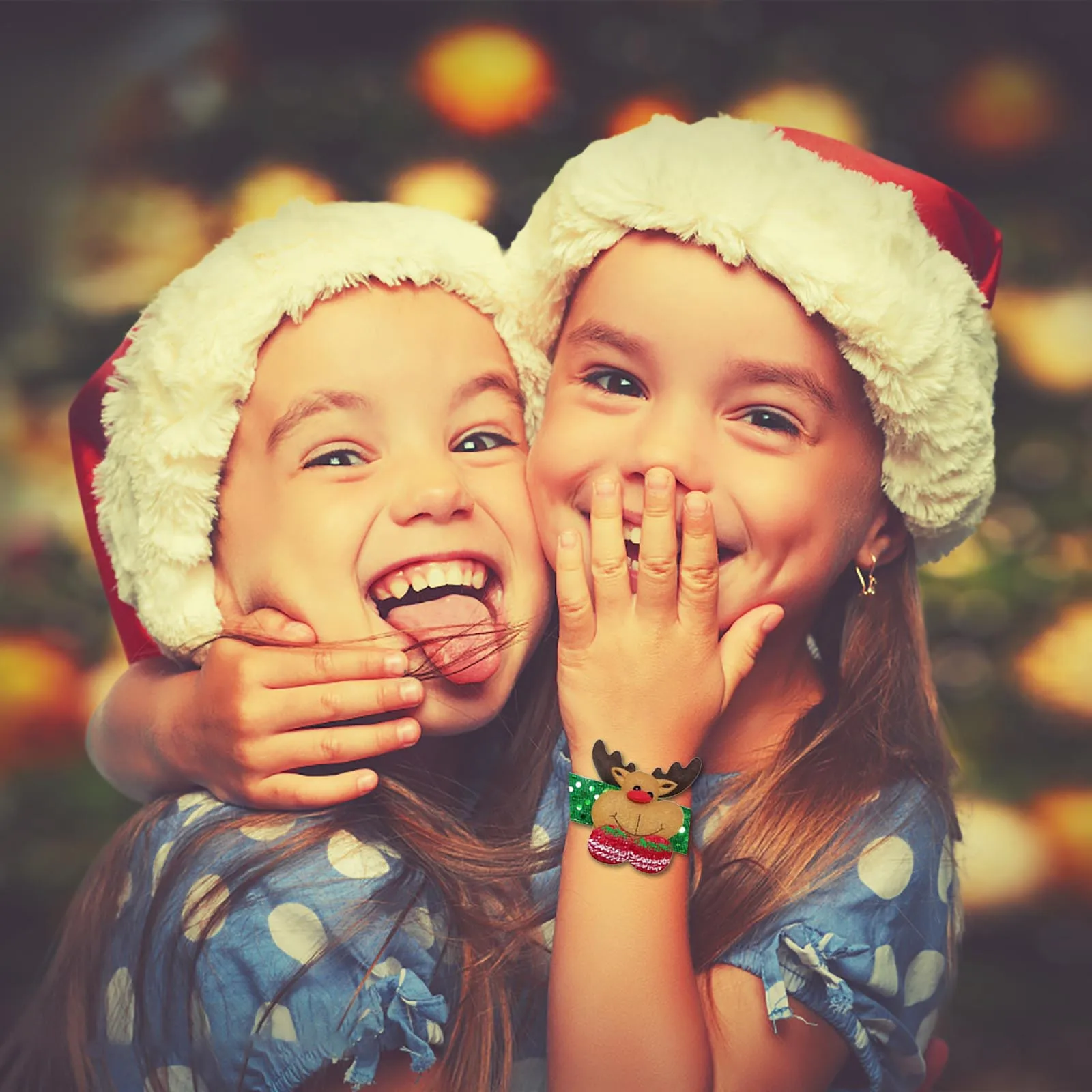 Рождественские украшения детские игрушки Санта-Клаус круглая наклейка снеговик