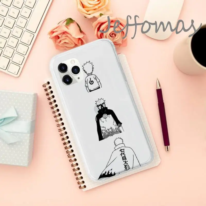 

Fashion Anime Naruto Cartoon Phone Case Transparent for iPhone 11 12 mini pro XS MAX 8 7 6 6S Plus X 5S SE 2020 XR