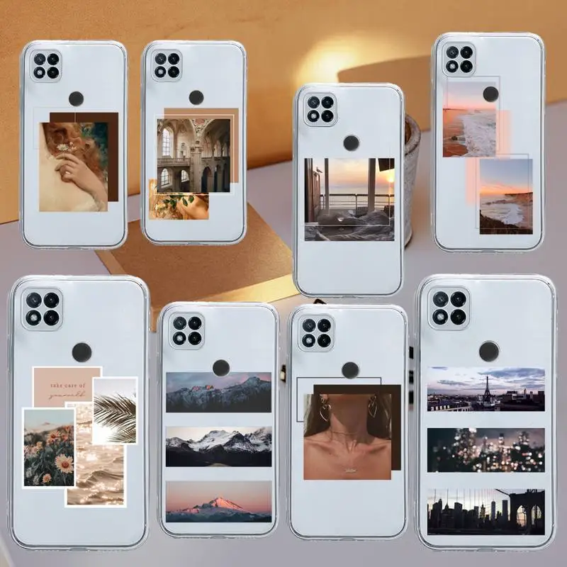 

fashion Collage Aesthetic art Phone Case Transparent for Xiaomi redmi note 8 9 10 11 t lite pro ultra mix 4 k40