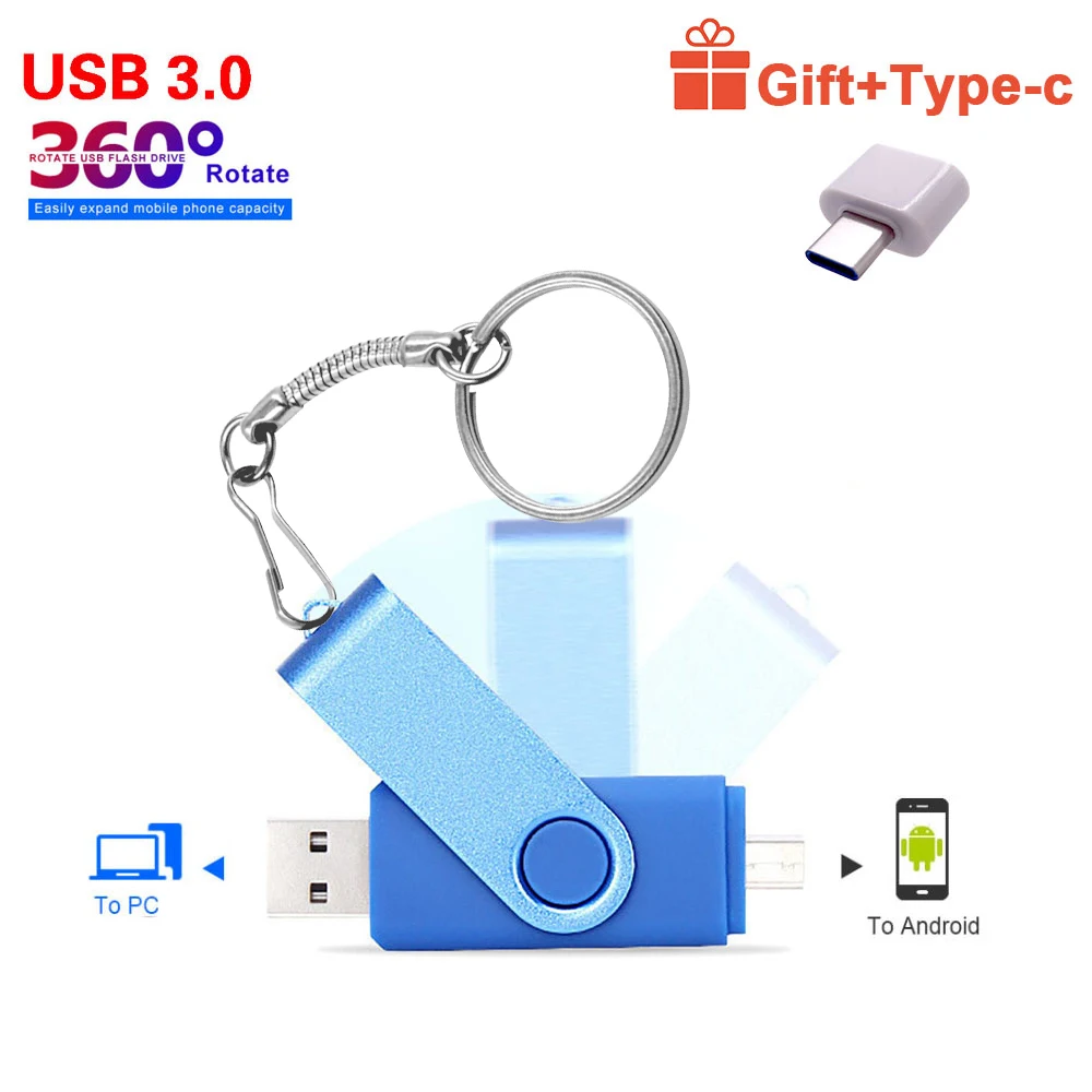 Высокоскоростной USB флеш накопитель 3 0 OTG для телефона на Android Type C 64 ГБ 128 256 Usb
