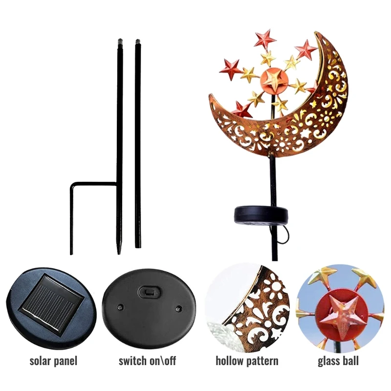 Светильник на солнечной батарее для внутреннего дворика ажурный проекционный