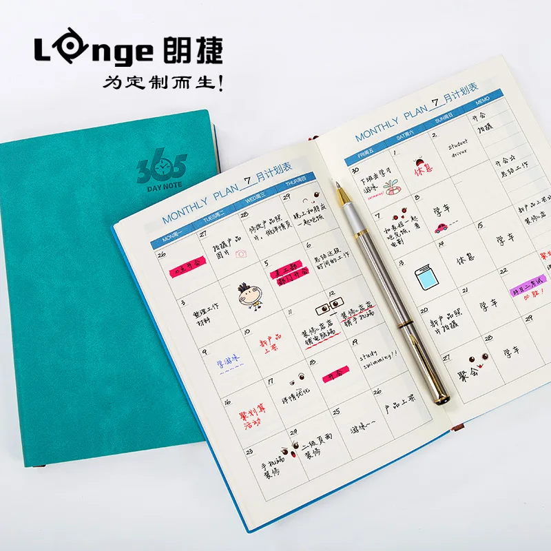 

Schedule 2022 efficiency manual A5 notebook 365 day self filling manual thickened Notepad