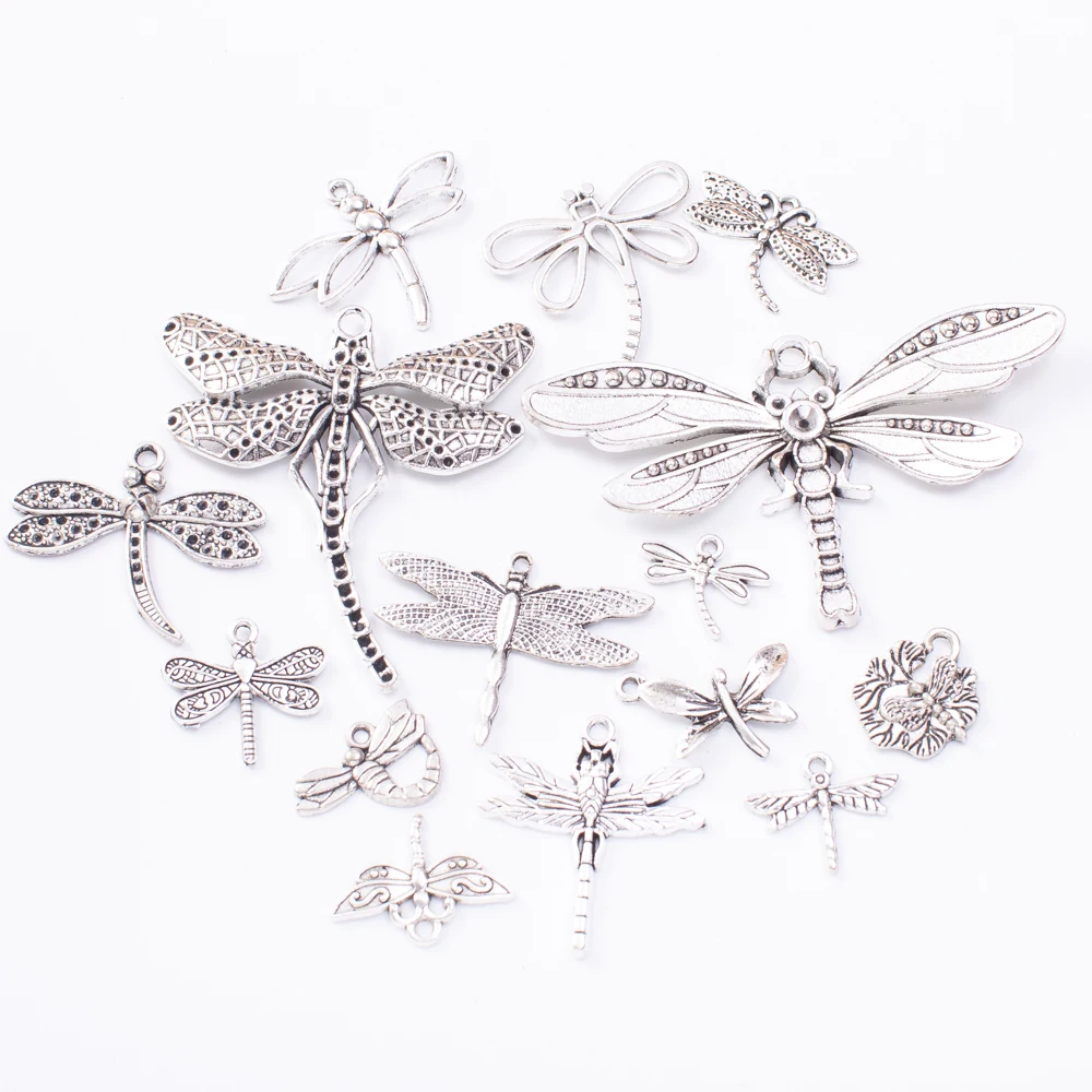 100 г горячая распродажа металлические животные Стрекоза разные кулоны