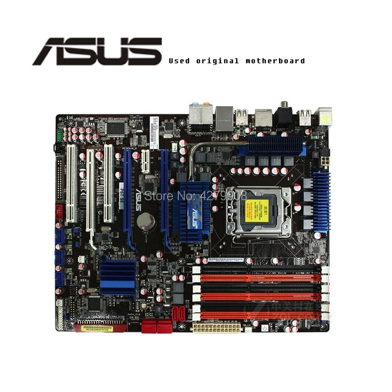 LGA1366 для ASUS P6T SE оригинальный б/у настольный компьютер Intel X58 Материнская плата
