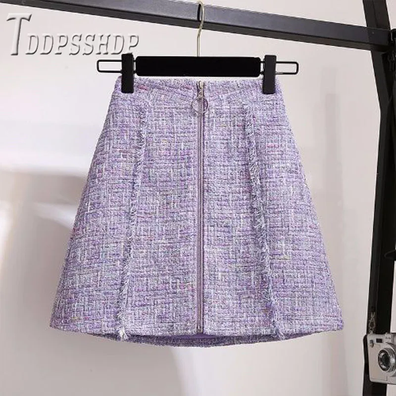 Женский комплект из блузки и юбки фиолетового цвета новинка весны 2019| |