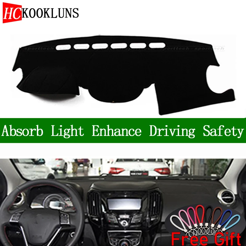 Для HAVAL M4 2012 2013 2014 2015 2016 приборной панели крышка козырек от солнца Non-slip Dash коврик