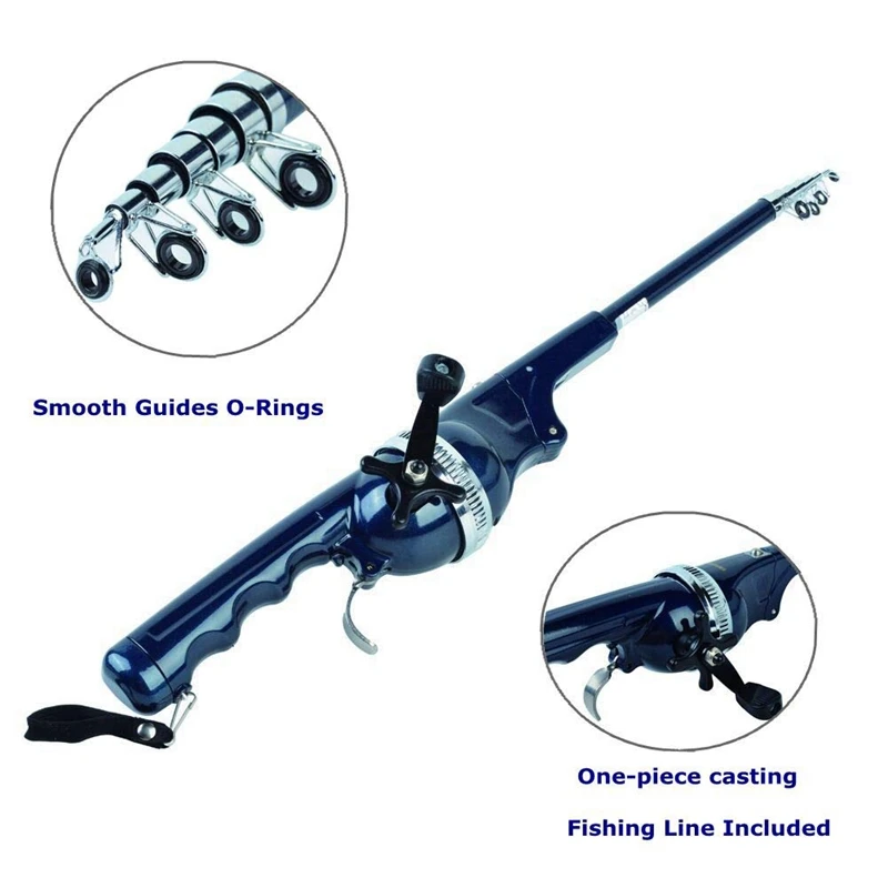 

Telescopic Mini Fishing Rod Fiberglass Folding Rod Fishing Spinning Rod