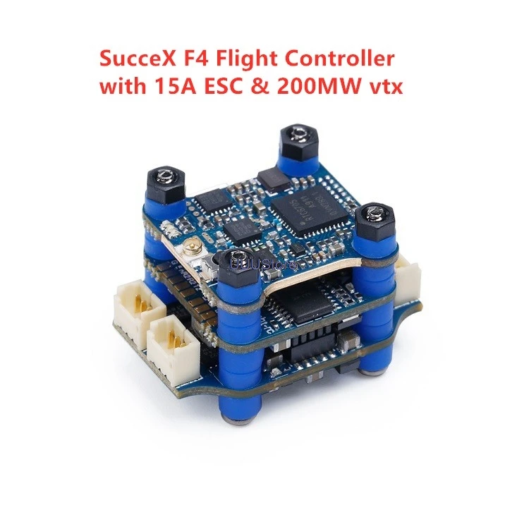 

iFlight SucceX Stack Micro F4 V2.1 Flight Controller & 15A Blheli_S 2-4S Brushless ESC & 5.8g 200mW VTX for RC FPV Racing Drone