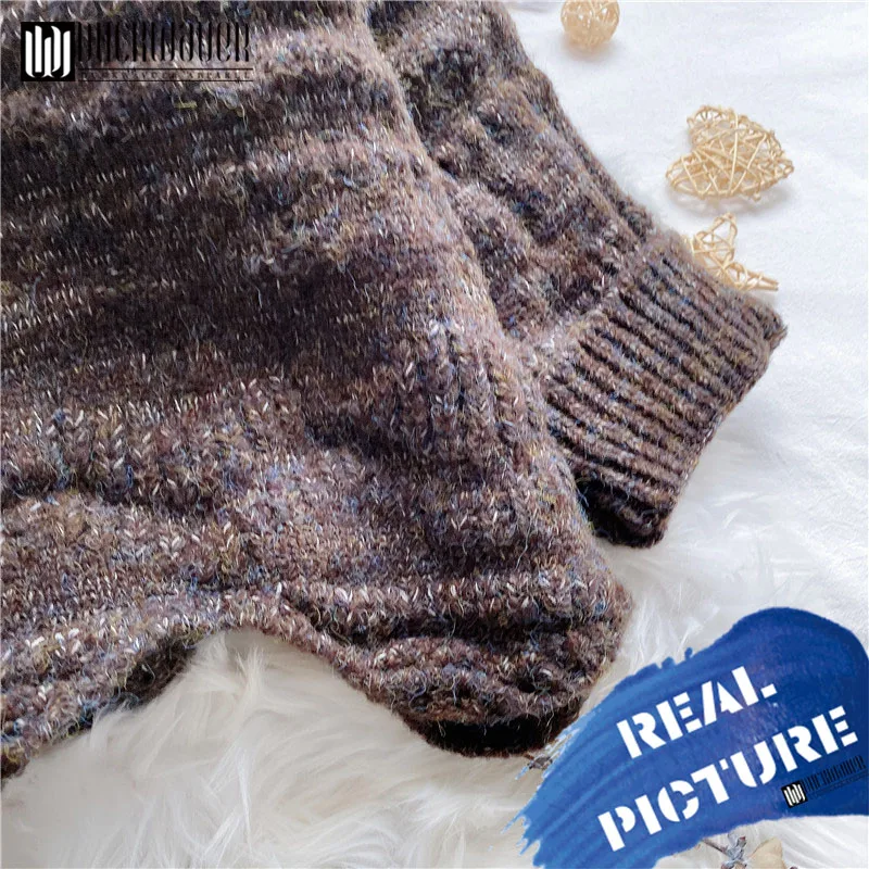 Женский пуловер с круглым вырезом Duckwaver толстый зимний вязаный свитер 2020 - купить