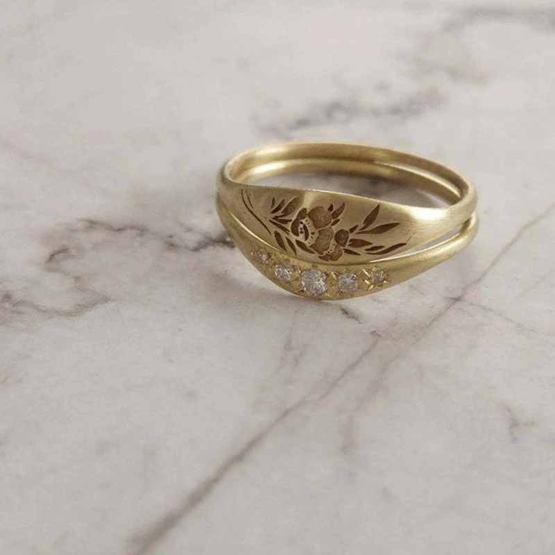 

Fashion Simple Hollow Pattern Ring White Crystal for Women Wedding Engagement Anniversary Jewelry
