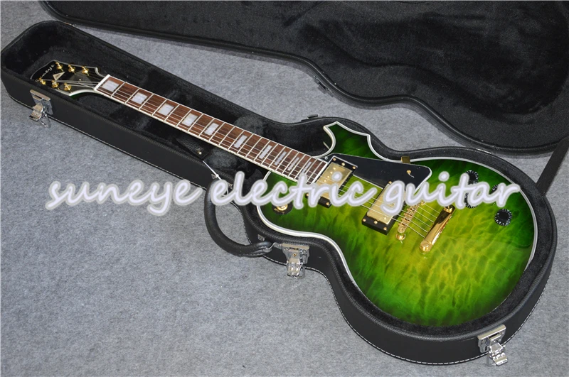 Стеганая отделка Suneye электрогитара твердая гитара из красного дерева тело ra с