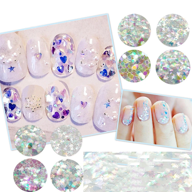 

4boxes Dried Flowers Nail Art Butterfly Glitter Nail Stickers Sequins Flakes Supplies Gift Decoration Accessories & Diy Crafting