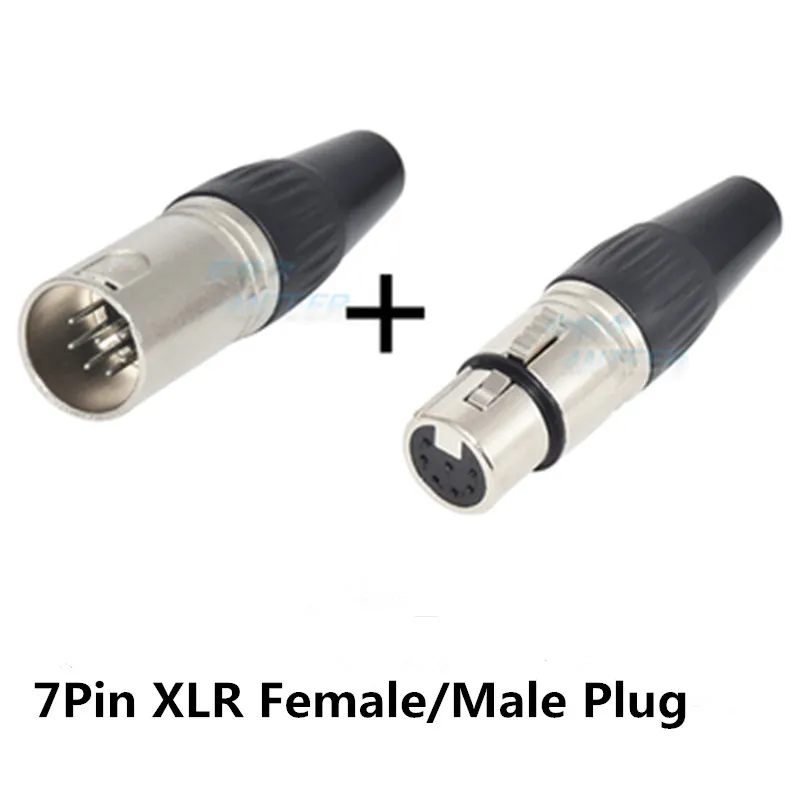 

High quality XLR Connector 7Pin 7-core XLR Cannon Male and Female microphone light and sound cable balance signal connector 7P