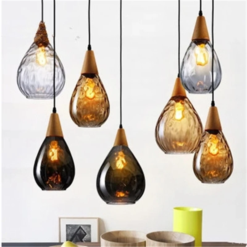 

Nordic Minimalist Bar Lamp Restaurant Single Head Lamp Glass Lamp Free Shipping Personality Creative Restaurant LED Bulbs Modern