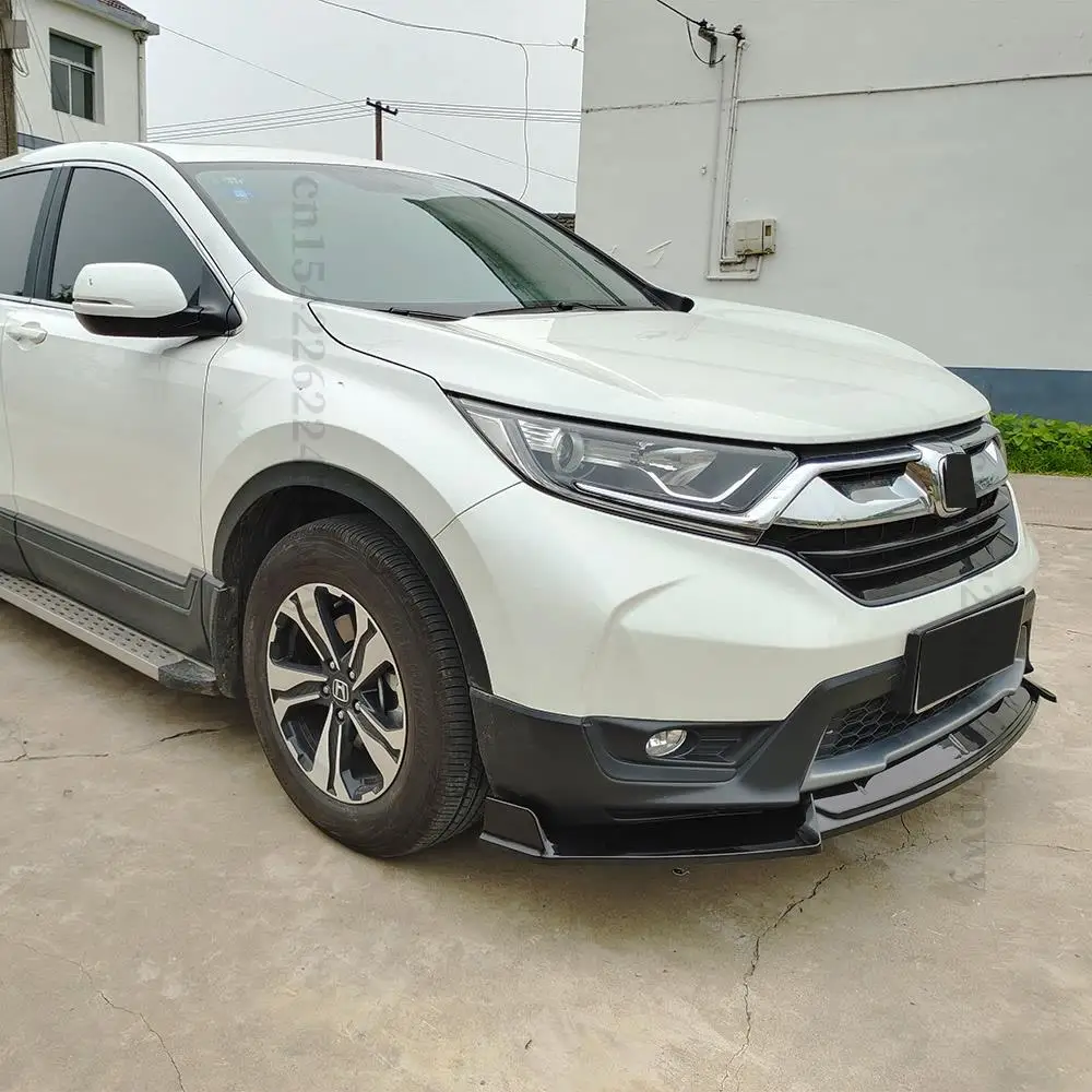 Front Bumper Lip Chin Body Kit Guard Diffuser Spoiler Deflector Carbon Fiber Look Styling For Honda CRV 2017 2018 2019 2020 |