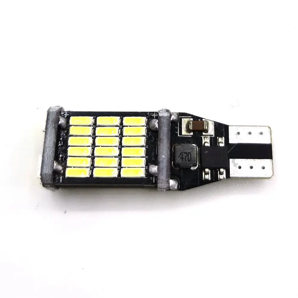10 шт. Автомобильный светодиодный лампы T15 W16W 4014 45SMD W5W сигнальный светильник супер