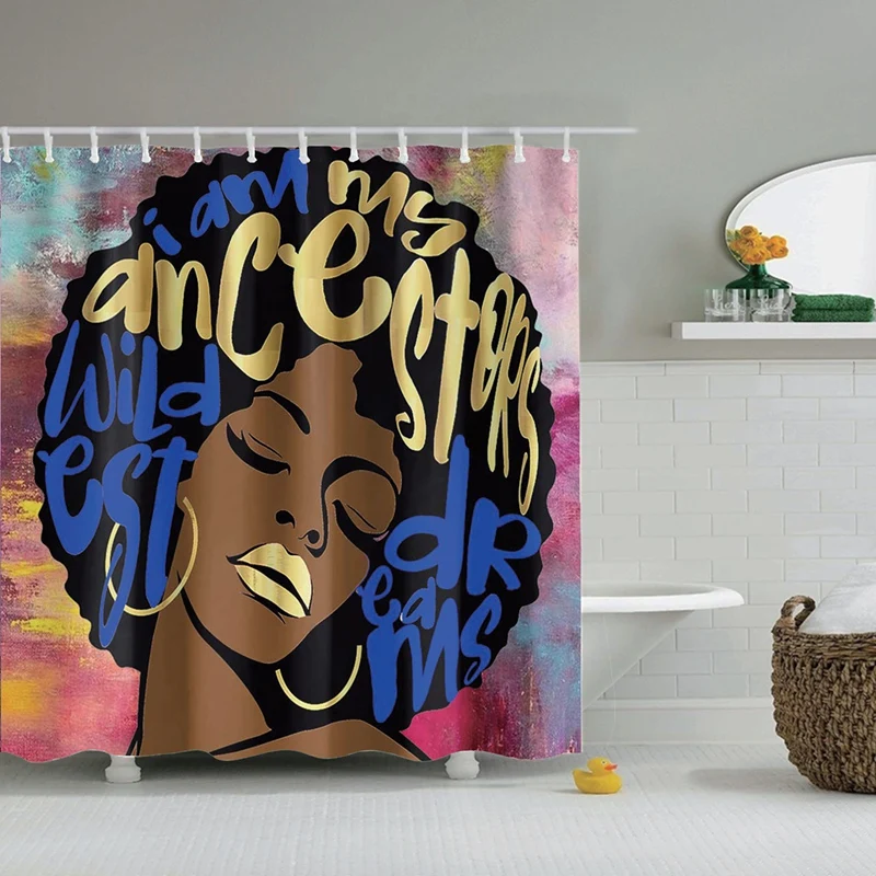 Декоративная занавеска для душа Dafield из полиэстера водоотталкивающая моющаяся