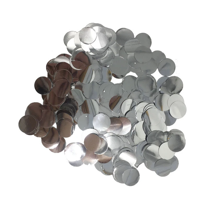 Круглые алюминиевые золотые точки с конфетти для свадьбы вечеринки дня рождения