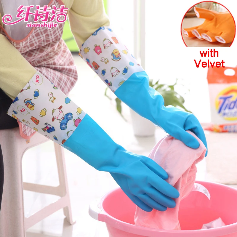 Перчатки осень-зима антифриз рук плюс бархат утолщение подарок ткань для посуды