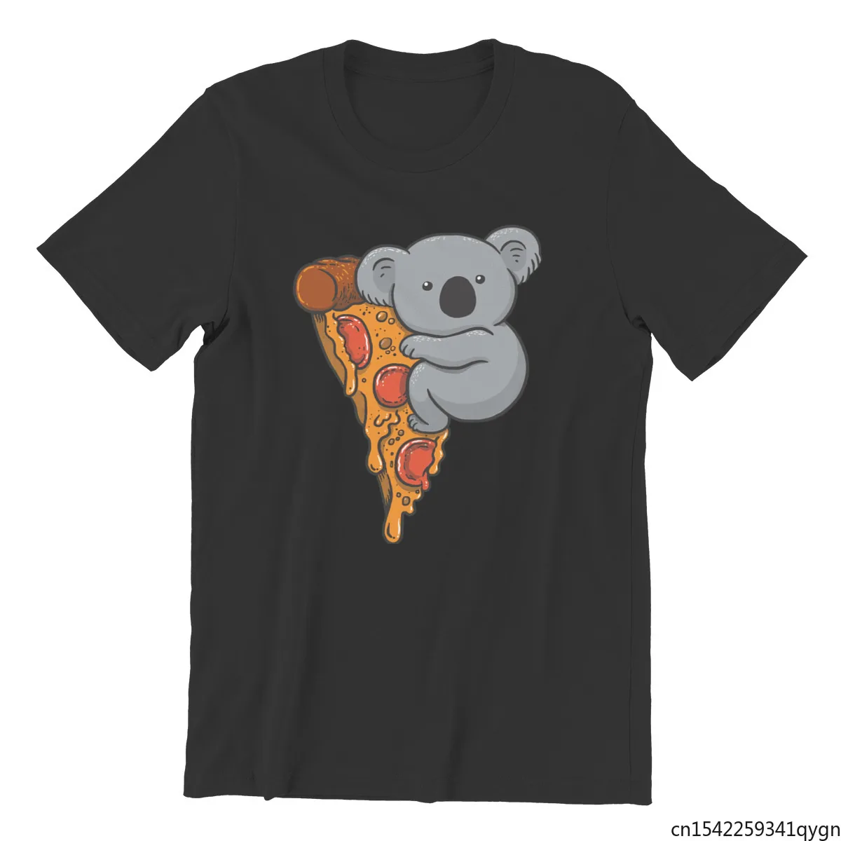 

Men's T-shirt Pizza Koala Print Short Sleeve O-Neck Tees