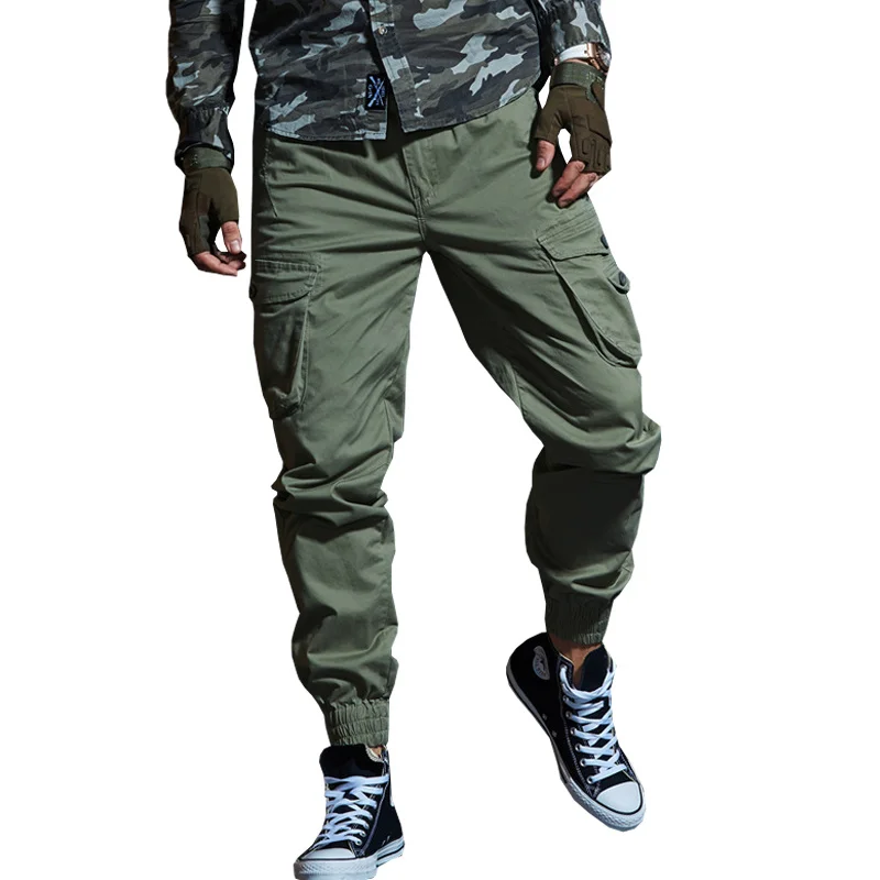 

Прямая поставка, Осенние тактические мужские брюки-карго SHZQ, повседневные военные брюки со множеством карманов, длинные брюки 29-38 Axp127