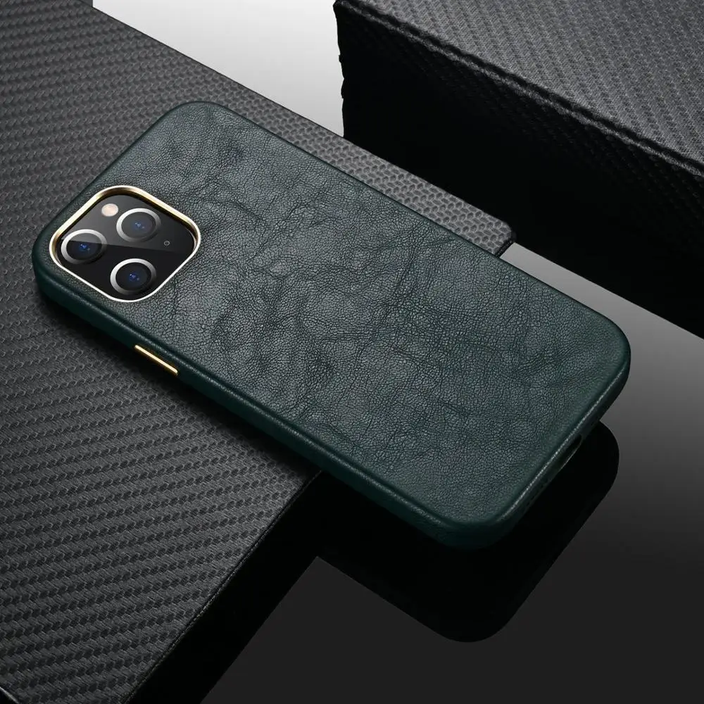 High-End Artificial Leather Phone Case For iPhone 12 PRO MAX XSMAX XR XS X 8 7 Plus 12 MINI 11 Pro Back Cover For iPhone 7 Coque