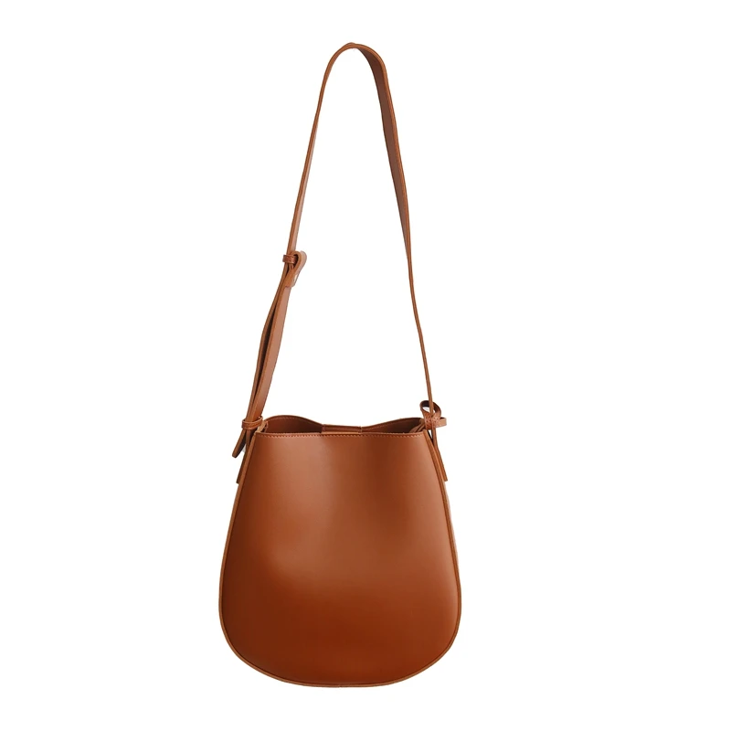 

Vintage Small PU Leather Bucket Bags for Women 2021 Winter Branded Crossbody Shoulder Bag Handbags Trending Luxury Hand Bag