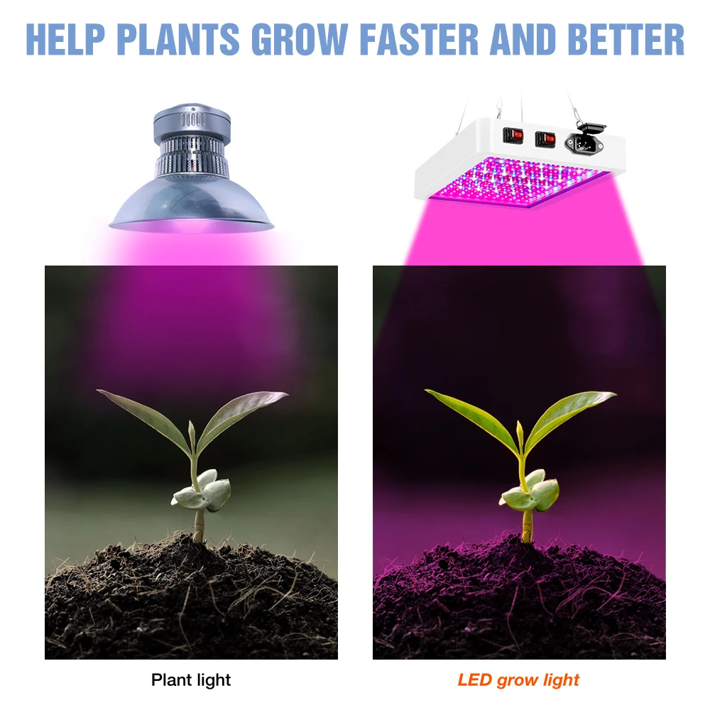 DuuToo Plant Grow Lamp LED Full Spectrum Phyto Light 300W 500W Seedling Fito Indoor Flower Hydroponics Growing Lampada | Лампы и