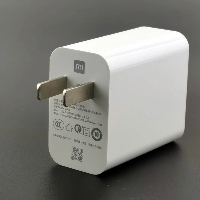 Оригинальное быстрое зарядное устройство Xiaomi Redmi 9 27 Вт QC 4 0 турбо зарядка ЕС USB для