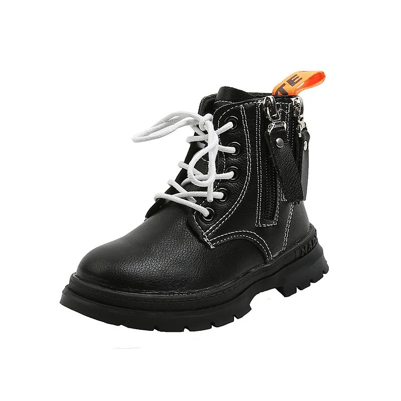 

Girls' Martin Boots Spring Autumn New Children's Antiskid British Style Boys' Shoe Side Zipper Fashion Short Boots Fashion 26-36