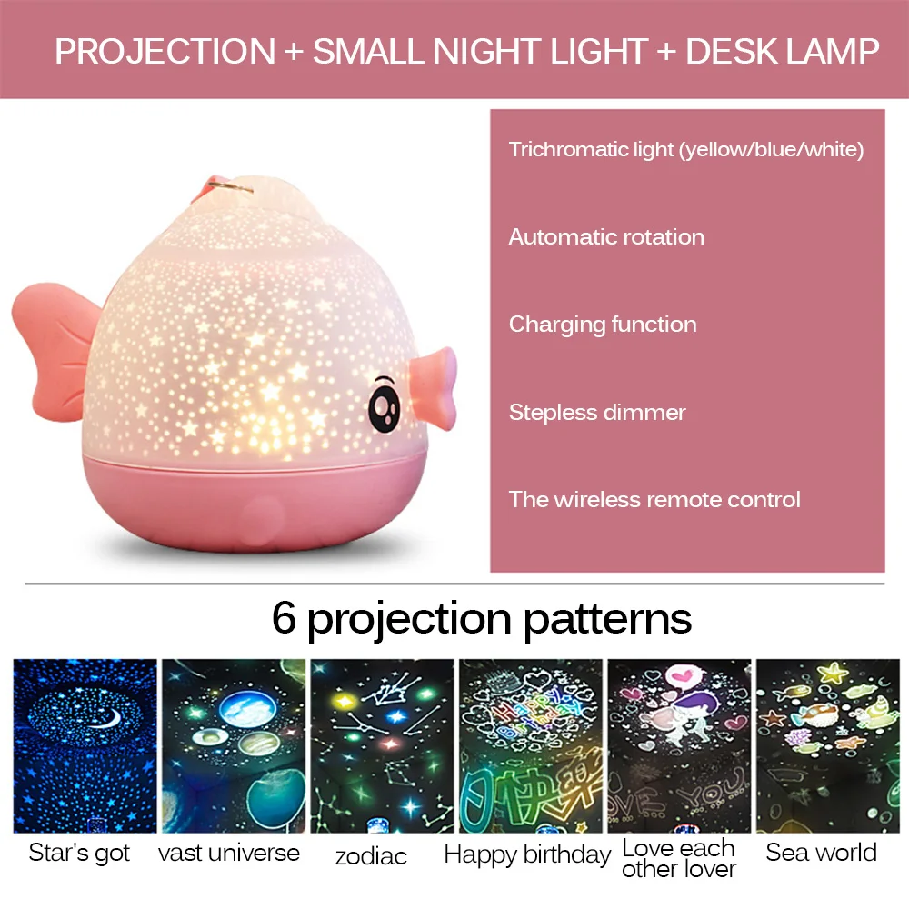 

LED Star Projector Night Light Galaxy Starry Night Lamp Ocean Wave Projector For Kid With Timer Rotating Remote Control