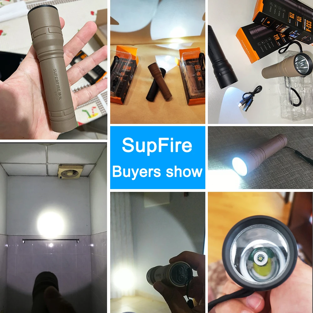 2021 мощный фонарь SUPERFIR S33-A USB платный 18650 встроенная батарея фонарик 4 режима