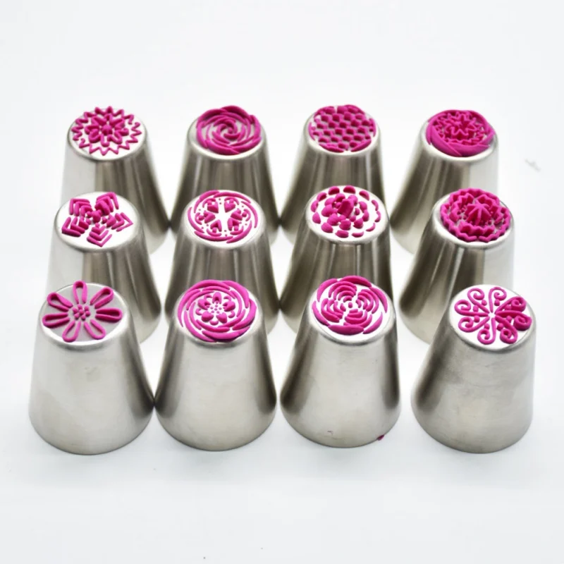 12 шт./компл. русский тюльпан глазурь трубопровод сопла из нержавеющей стали