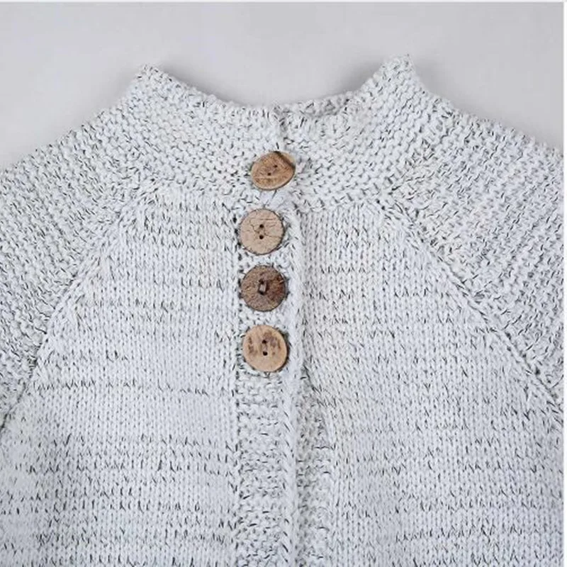 2019 однотонный вязаный свитер для девочек кардиган одежда маленьких на пуговицах